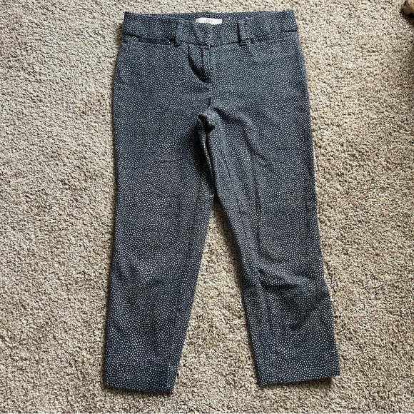 Blue Speckled LOFT Dress Pants Ankle Fit Size 0 Petite - Picture 2 of 7